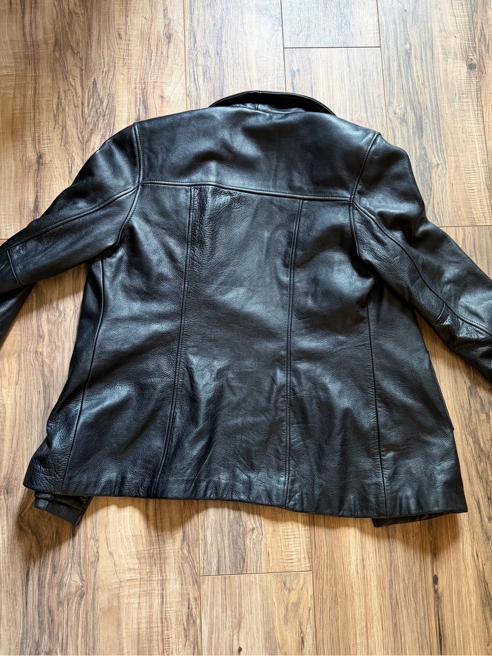 Wilsons Black Leather Button-Front Jacket - Picture 2 of 3